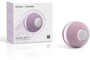 Cheerble Interactive Cat Ball Toy, Automatic Moving Ball Puzzle Toy for Indoor Cat Kitten, Smart Anti-Depression Pet Toy Fun Gift with Light (Green)