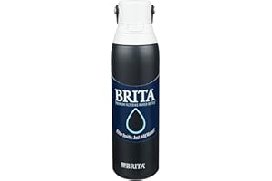 Brita Insulated Stainless Steel Filtering Water Bottle with Straw BPA-Free Water bottle for Sports, Travel or Hiking, Great f