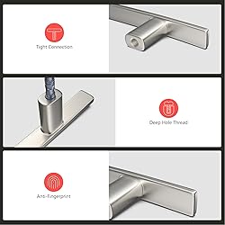 homdiy 3 inch Cabinet Handles 20 Pack Brushed