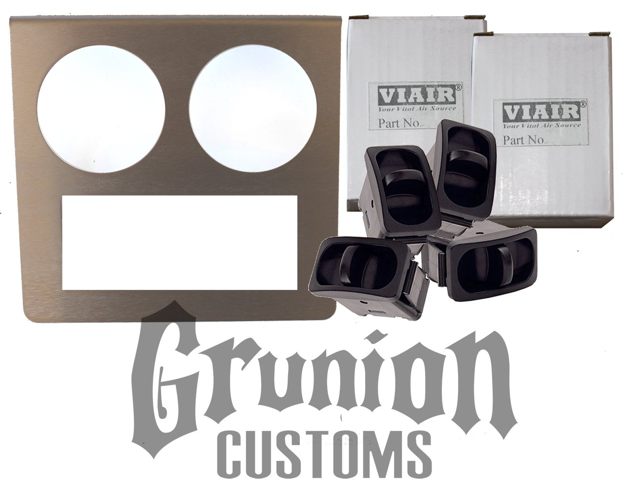 Air Ride Gauge Panel 4 Corner Control w/Viair Pressure Gauges/Manual