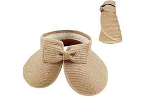 Women's Sun Visor Hat for Beach - Stylish Wide Brim Summer Shade Hat, Fashionable UV Protection Accessory (1-Pack)