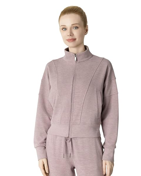 LEAPSTRIDE WOMEN’S FLEECED PERFORMANCE JACKET – FULL-ZIP STAND-UP...