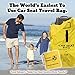 Travel Babeez Durable Car Seat Travel Bag, Airport Gate Check Bag with Easy-to-Carry Backpack-Style Shoulder Straps & Drawstring Closure | Ballistic Nylon (Yellow)