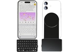 EXknight Magnetic Keyboard for iPhone – Wireless Mini Keyboard with 3D Printed Magnetic Backplate, Clicky Dome Switch Typing 