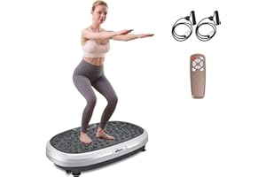 EILISON FitMax 3D XL Vibration Plate Exercise Machine - Whole Body Workout Vibration Platform w/Loop Bands - Lymphatic Drainage Machine for Weight Loss, Shaping, Wellness, Recovery