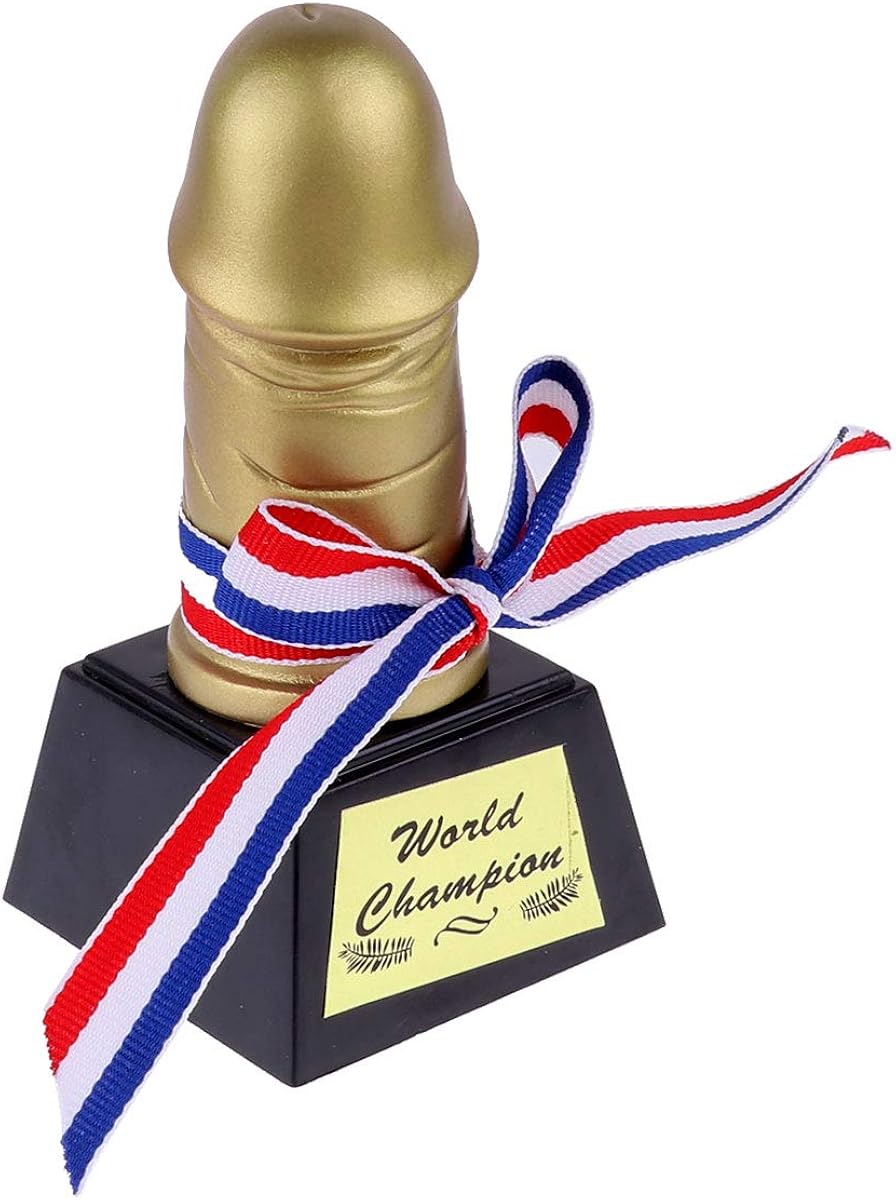 Yizyif Drole Trophee Penis Trophee Zizi Dor Farce Et Attrapes Plastique Jouets Fantaisie Adulte Cadeau Soiree Anniversaire Fete Jouets Fantaisie Et Gadgets Farces Et Attrapes