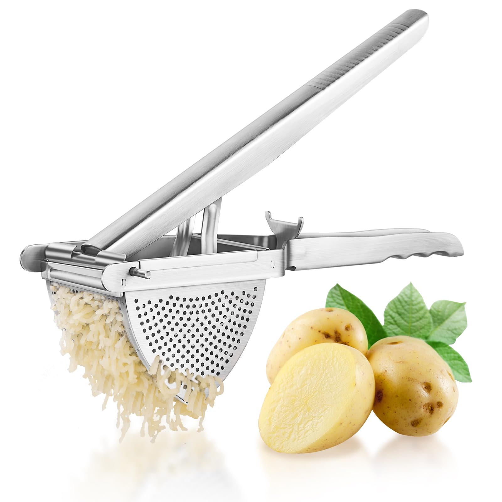 Photo 1 of Choxila Upgraded Potato Ricer Stainless Steel, Heavy-Duty Potato Masher with Multi-Hole Design, Ricer for Mashed Potatoes, Baby Food, and More - Ideal Kitchen Tool for Effortless, Smooth Purees
