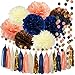 Navy Peach Birthday Decorations Bridal Shower Decorations Qian's Party Navy Peach Weddings/Navy Peach Party Decorations/Hen Party Bachelorette Party Decorations