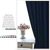 PONY DANCE Blackout Curtain Navy 52x54 Eyelet Panel Thermal Energy Saving view 9