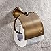 Leyden Brass Toilet Paper Holder, Antique Brass Toilet Paper Holder Bathroom Tissue Roll Holder with Cover Wall Mounted