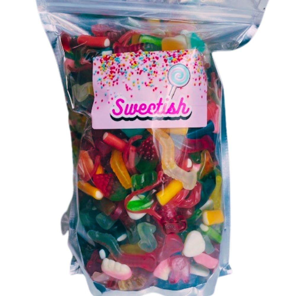 Jelly Non-Fizzy Sweet Mix 1kg Assorted Pick & Mix Share Bag Party Candy by Sweetish
