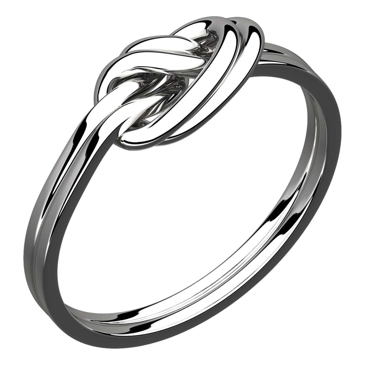 GWG Jewellery 925 Sterling Silver Ring Celtic Doubled Knot of Love – 8 in Gift Box for Women