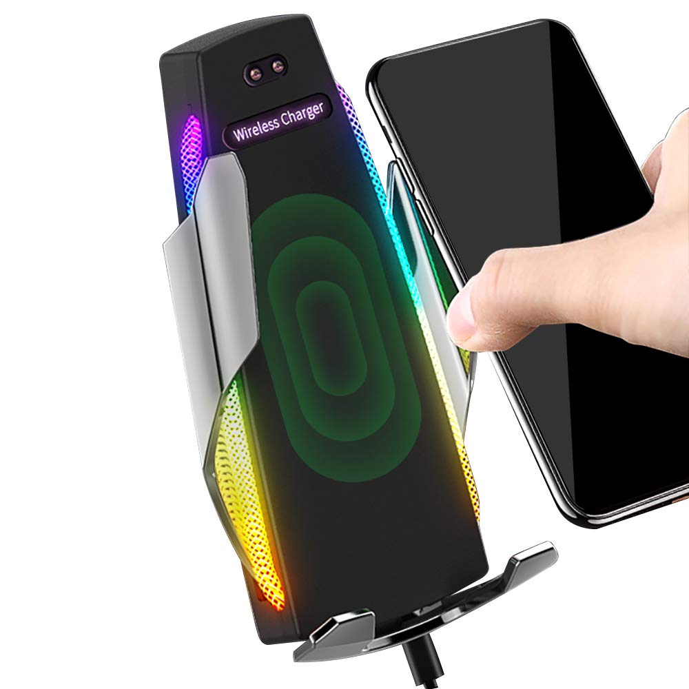 Mua Mocit Led カラフルな 急速ワイヤレス充電器 車載 Qi ワイヤレス携帯充電器 急速 赤外線充電器 車載 ホルダーコイルセンサー 自動開閉 10w 7 5w 充電口 車載スマホホルダー 吹き出し口両用 360度回転 スマホスタンド Iphone X Xr Xs Xsmax 8 8 Plus Galaxy S10 S9