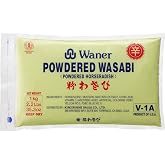 Kinjirushi Waner Wasabi Powder 1kg / 2.2 lbs, Powdered Wasabi for Sushi, Horseradish Powder, Bulk Size, No Corn Starch, Strong Spicy Flavor, Made Locally