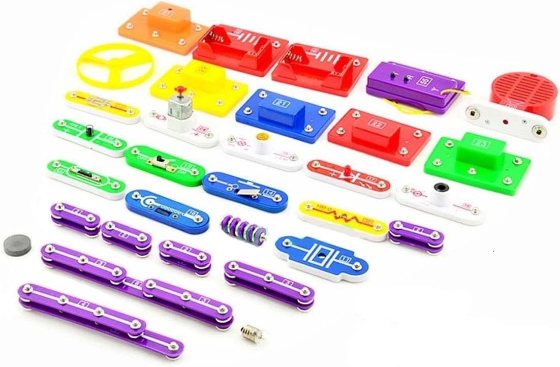 Circuits for Kids ELSKY 335 Electronics Discovery Kit, Circuits Experiments Kit, Smart Electronics Block Kit,Educational Science Kits Toy,Great DIY Building Blocks Electric Circuits Kits for Child: Toys & Games