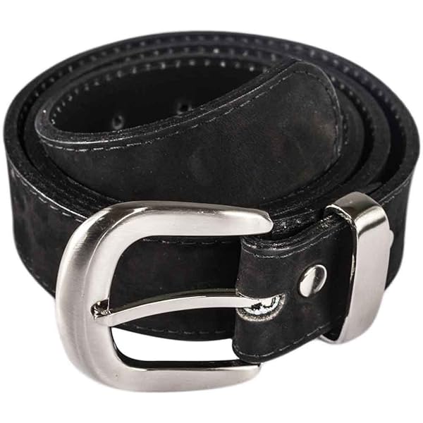 Amazon.com: Tory Repeated Stitch Bridle Leather Belt (Black
