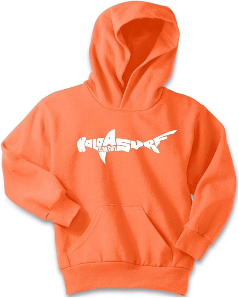 Koloa Shark Logo Youth Hoodies-Pullover Hooded Sweatshirts in 24 Colors