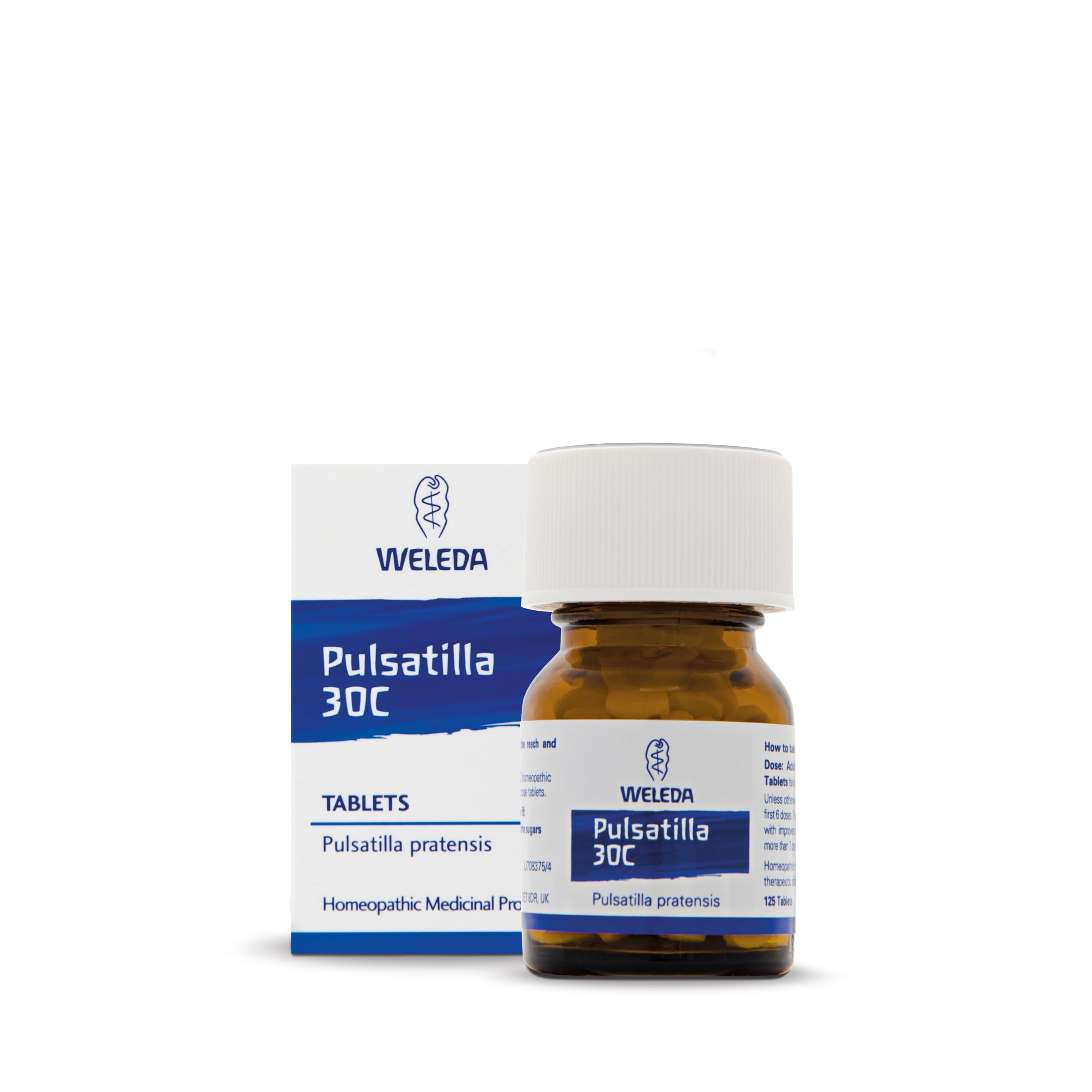 Weleda Pulsatilla 30C, Homeopathic Medicinal Product, Pulsatilla Pratensis 30C, Vegetarian, 125 Tabs