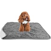 Bucephalus Waterproof Dog Blanket, Thick Reversible Soft Pet Blankets for Couch Bed Protection, Pee Proof Sherpa Fleece Blanket for Small Medium Large Dogs Puppy Cats Washable (Gray,25"×35")