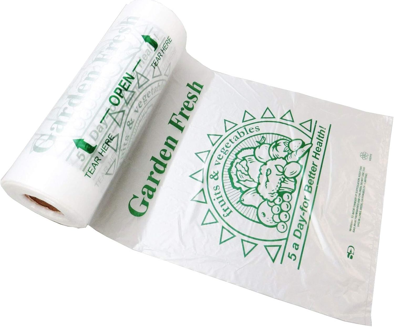 Plastic Bag RollsHDPE 5 ADAY Produce Rolls 12"x20"11