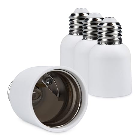 kwmobile 4x Lampensockel Adapter Konverter E27 Fassung auf E40 Lampensockel für LED-, Halogen-, Energiespar Lampen