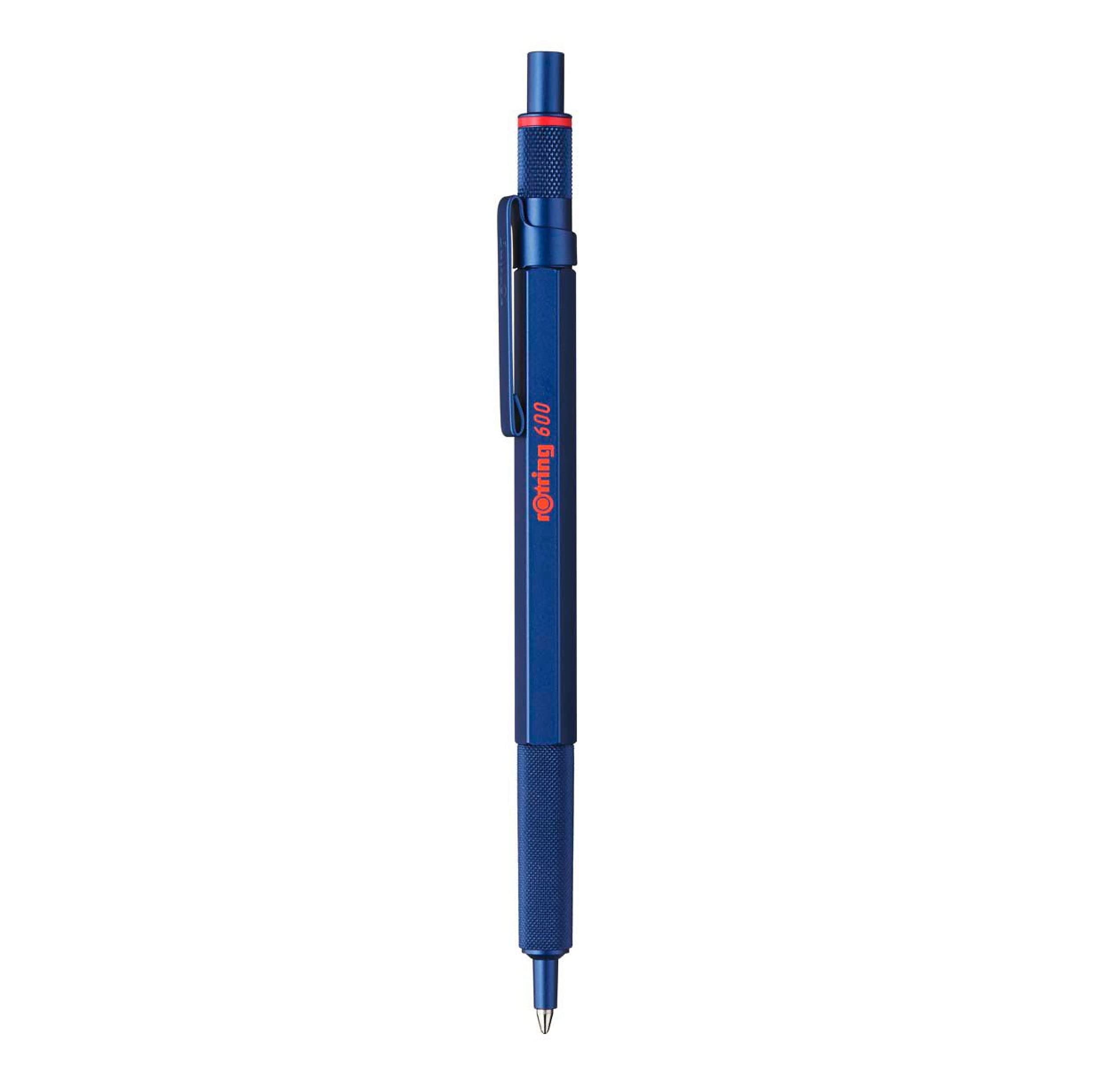 rOtring 600 Ballpoint Pen | Medium Point | Black Ink | Blue Barrel | Refillable