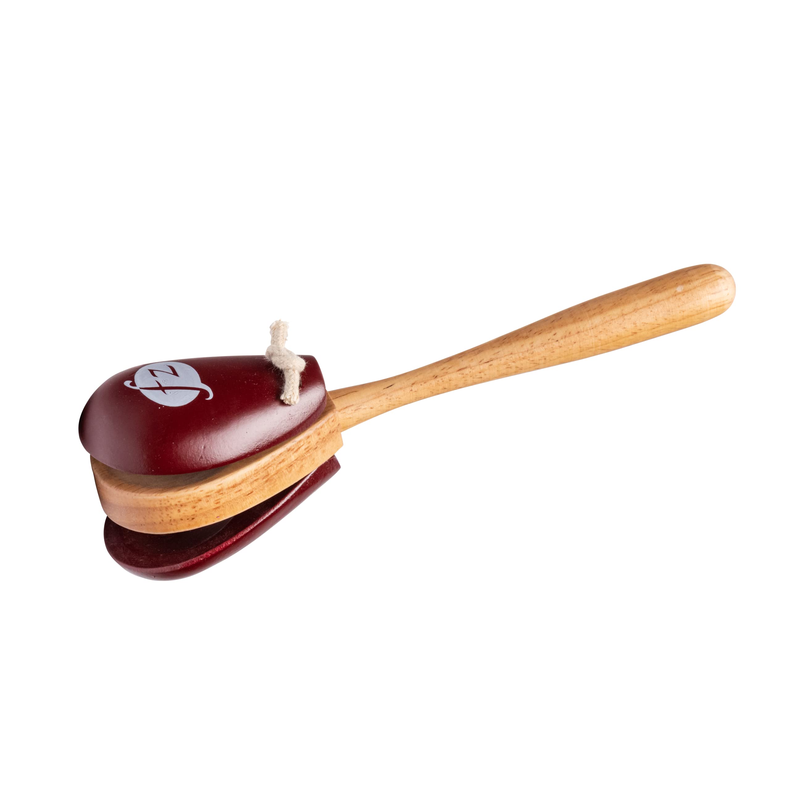 Fuzeau - Castanets with Painted Wooden Handle - Length 20 cm - Random Colours - Dry and Rhythmic Sounds - Ideal for Children from 4 Years or Animations Drums Beginners - Ref 70774