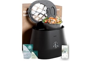 Lomi 2 – 3L, Electric Composter (45 Cycles), World’s First Smart Waste Kitchen Bin That Turns Waste into Natural Fertilizer with a Single Button, Indoor Compost Bin (Black)