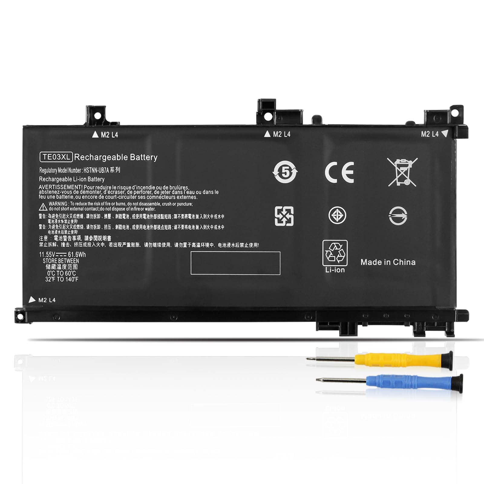 K KYUER TE03XL Laptop Battery for HP Omen 15-AX000 Pavilion 15-BC000 15-BC300 15-BC400 15-bc403sa 15-bc350sa 15-bc400na 15-bc006na 15-ax009na 15-bc400na 15-ax000na 15-ax002na ax003na ax004na ax009na