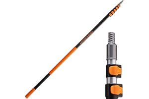 5-24 ft Long Telescoping Extension Pole // Multi-Purpose Extendable Pole with Universal Twist-on Metal Tip // Lightweight and