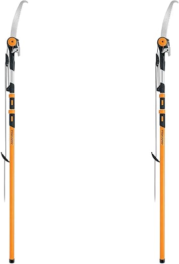 Fiskars Chain Drive Extendable Pole Saw Pruner 7 16 Foot Pack 2 Amazon Co Uk Diy Tools