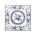 Aqueena Women's 100% Luxury Square Silk Neckerchief Digital Printing Scarf (Blue and white porcelain)
