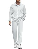 COOFANDY Mens Track Suit 2 Piece Sweat Suit Set For