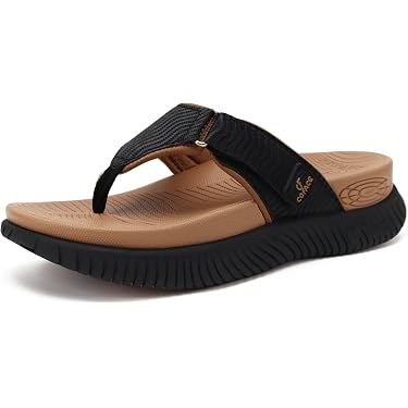 Tongs Femme Orthopediques Légères Antidérapantes - Sandales Plage Respirantes Bout Ouvert Cuir