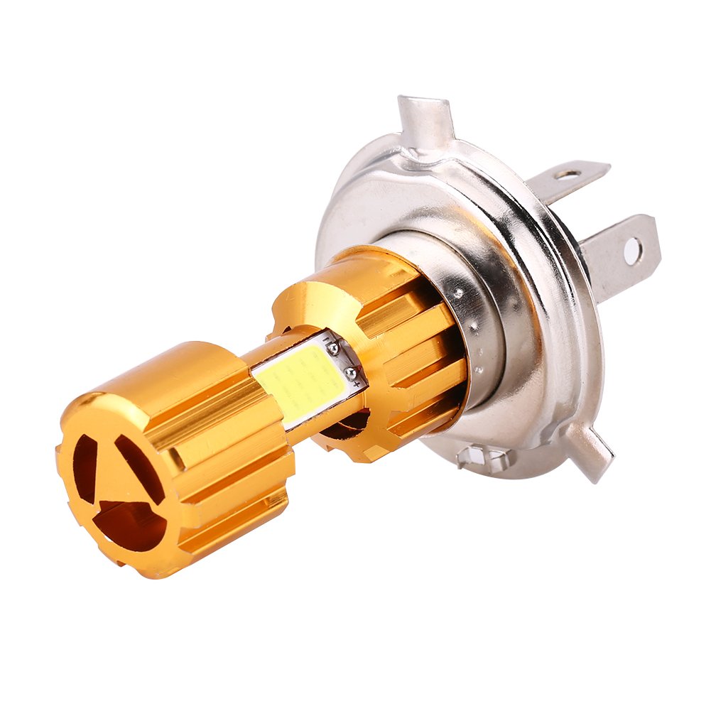 H4 LED Headlight Bulb, Universal 12V DC 18W Motorcycle H4 LED Headlight Bulb COB Motorcycle Headlight Lamp 1500LM 6500K White Headlights/Headlights