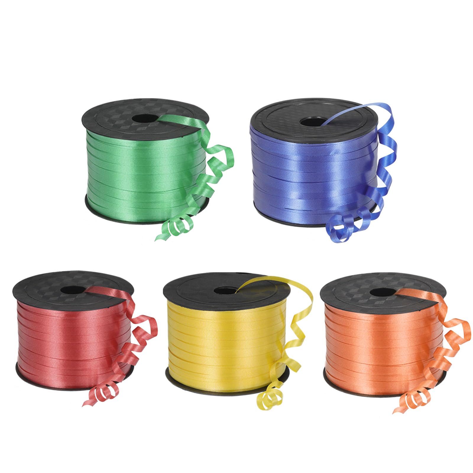 PATIKIL 5pcs 100 Yards Curling Ribbon Crimped Balloon String Metallic 5mm for Party Decoration Gift Wrapping Art Crafts