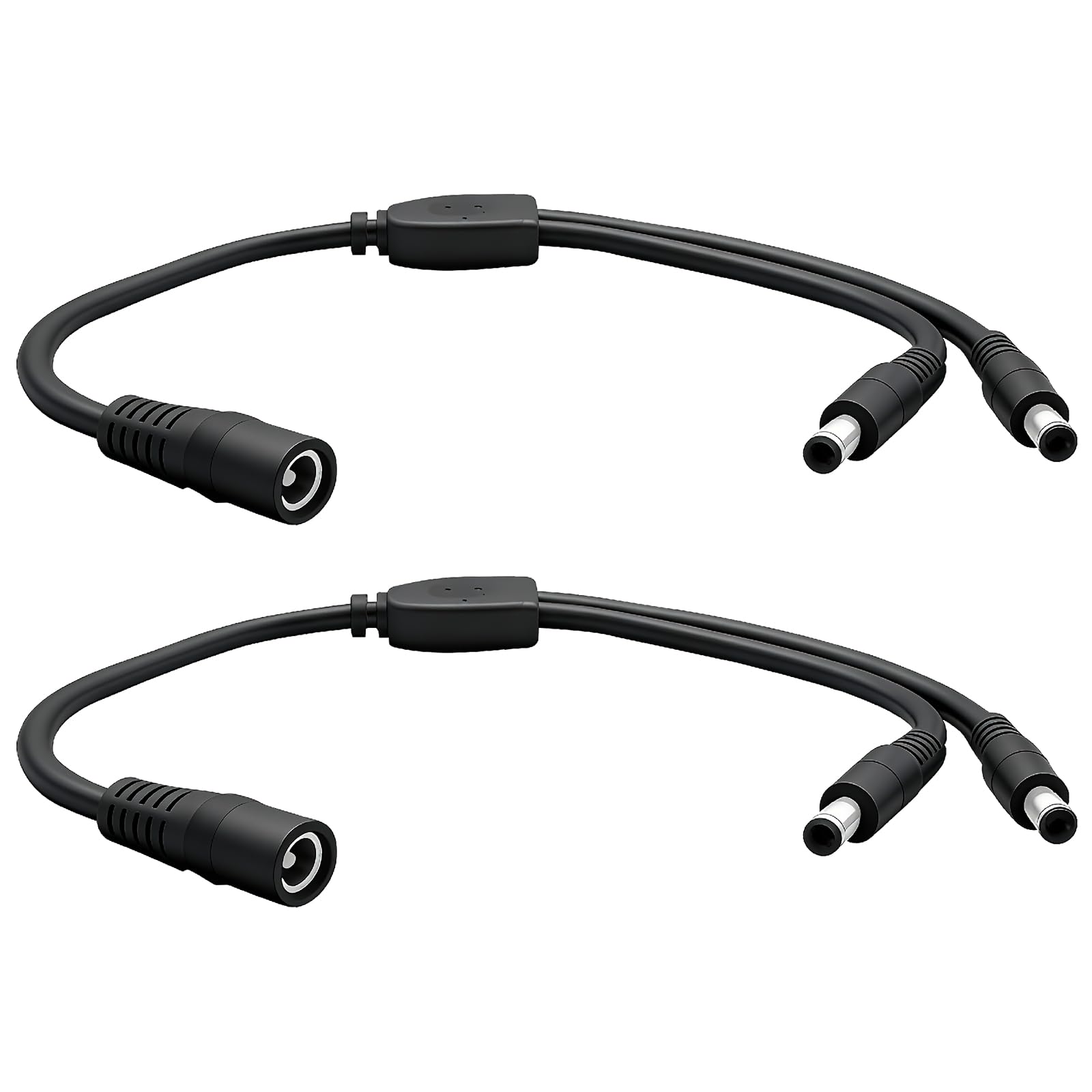 Photo 1 of 12V DC Power Splitter 5.5mmx2.1mm 1 Female to 2 Male Power Adapter 12V 5A Splitter Adapter for CCTV Camera LED Strip Router 2pcs