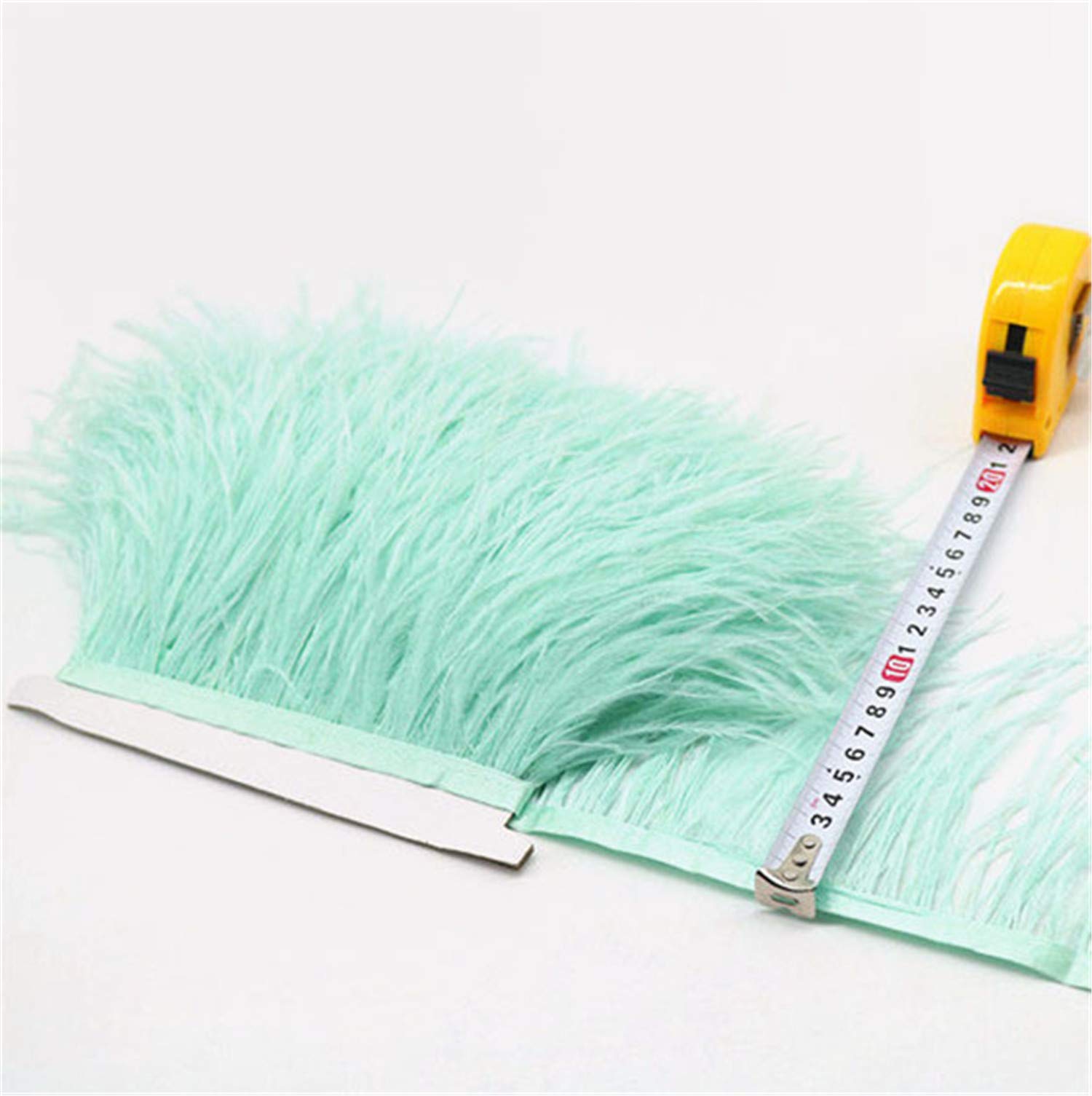 36 Colours Quality Ostrich Feather Trimming Fringe for Millinery Craft Dress Making (Mint,2 Meters)