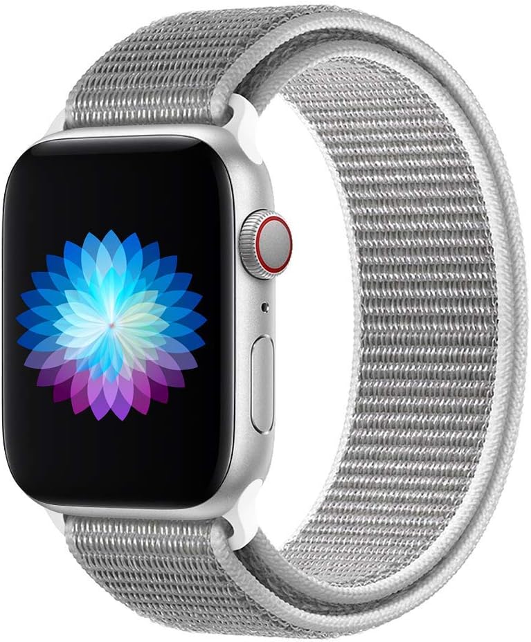 Bracelet Wristband Compatible with Smart Watch Band 38mm 40mm 42mm 44mm Soft Nylon Replacement for Smart Watch Series 4 3 2 1 (Seashell, 38/40mm)