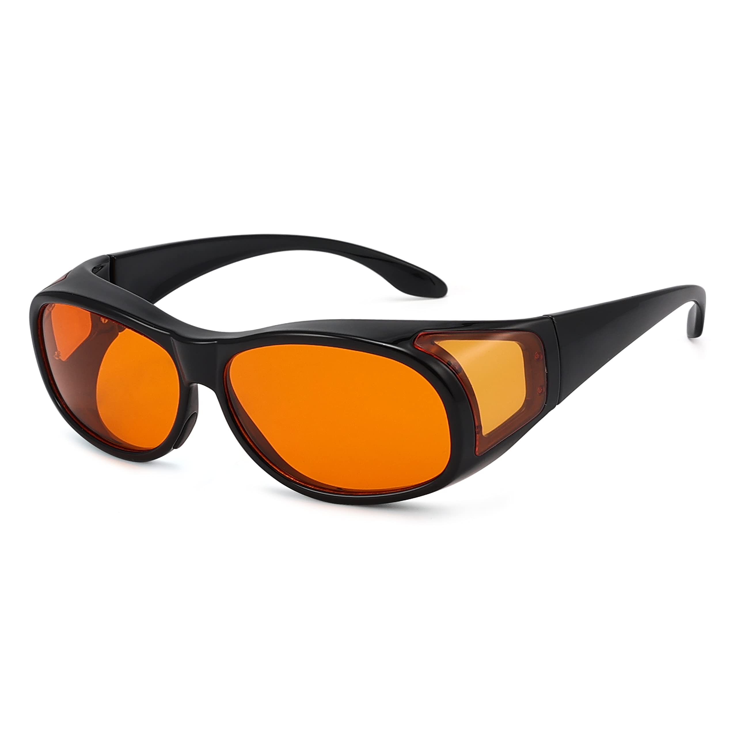 Photo 1 of Eyekepper 100% Blue Light Reduction,Fitover Anti-Blue Blocking Computer Glasses with Extra Amber Lens
