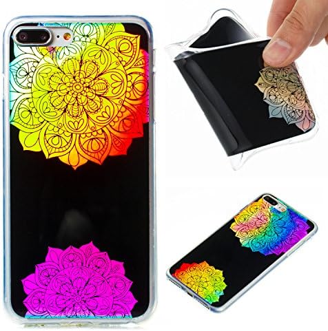 iPhone 7 Plus Clear Case, Flower Silicone iPhone 7 Plus Case Cover, Cute iPhone 8 Plus Case, Ultra Thin Slim Fit Shock Absorption Cell Phone Case iPhone 7 Plus Case for Apple iPhone 7 Plus Case/8 Plus