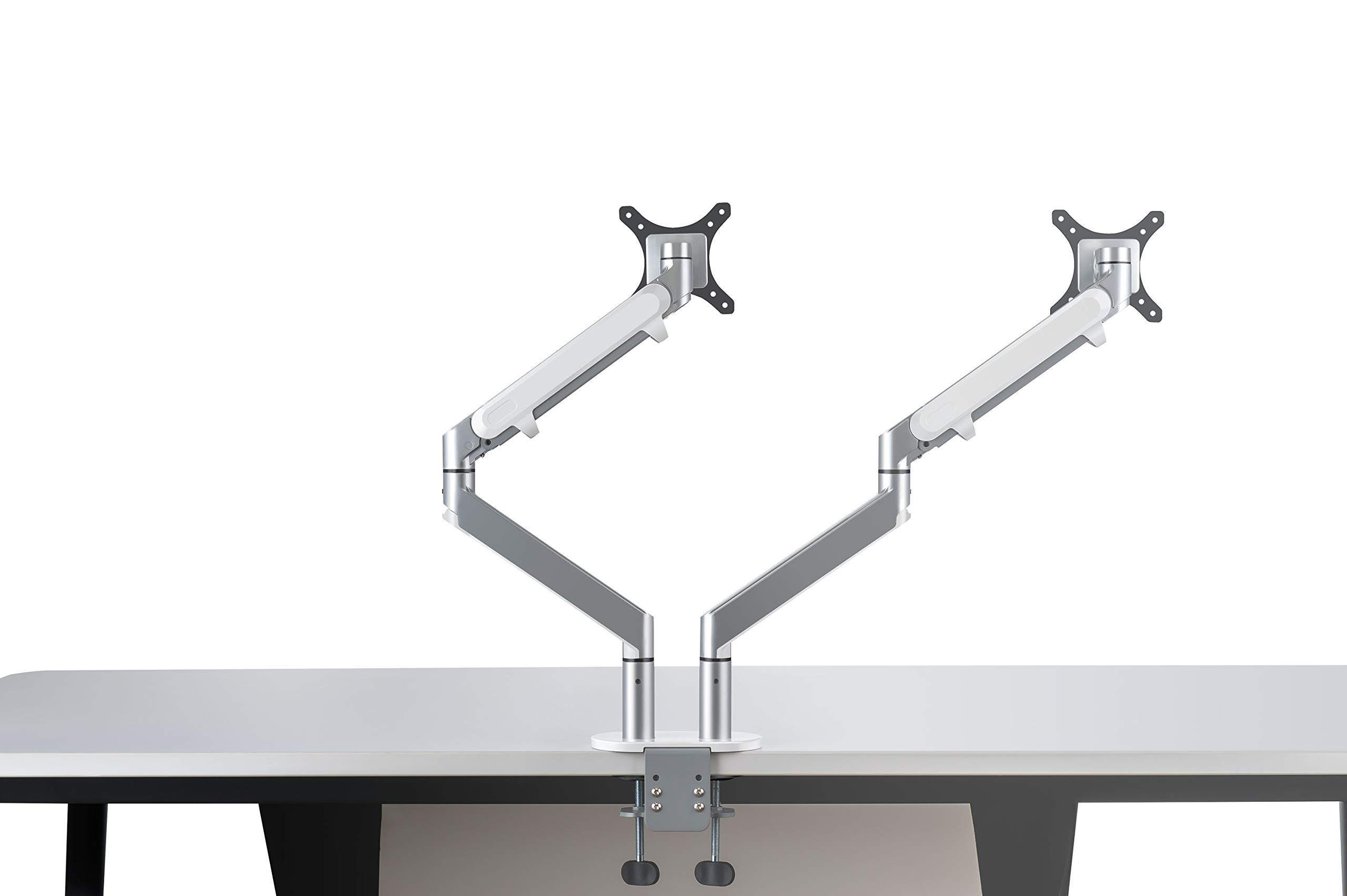 Alba Jamy Multidirectional Articulated Double Arm Screen, Metal Grey and Dark Grey