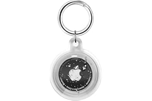 Foweroty IPX8 Waterproof Airtag Holder, Apple Airtags with Keychain, Air Tag Case for Luggage, Dog Collar, Keys, Anti-Scratch Full Body Protective Air Tags Holder,Clear