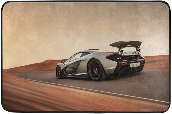 Amazon Com Mclaren P1 Supercar Speed Desert Doormat Indoor Outdoor Entrance Floor Mat Bathroom 23 6 X 15 7 Inch