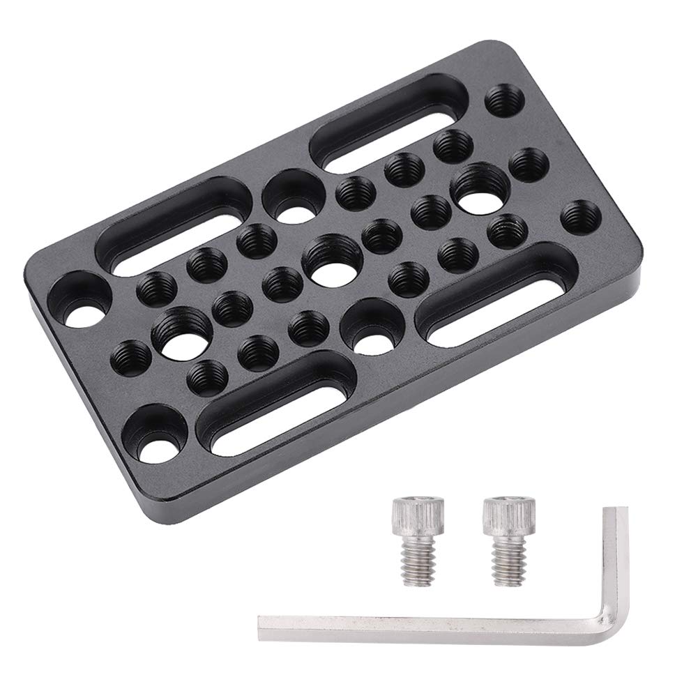 Dweekiy Tripod Adapter Plate, Tripod Holder Adapter Plate with 1/4" 3/8" Threaded Holes Accessories