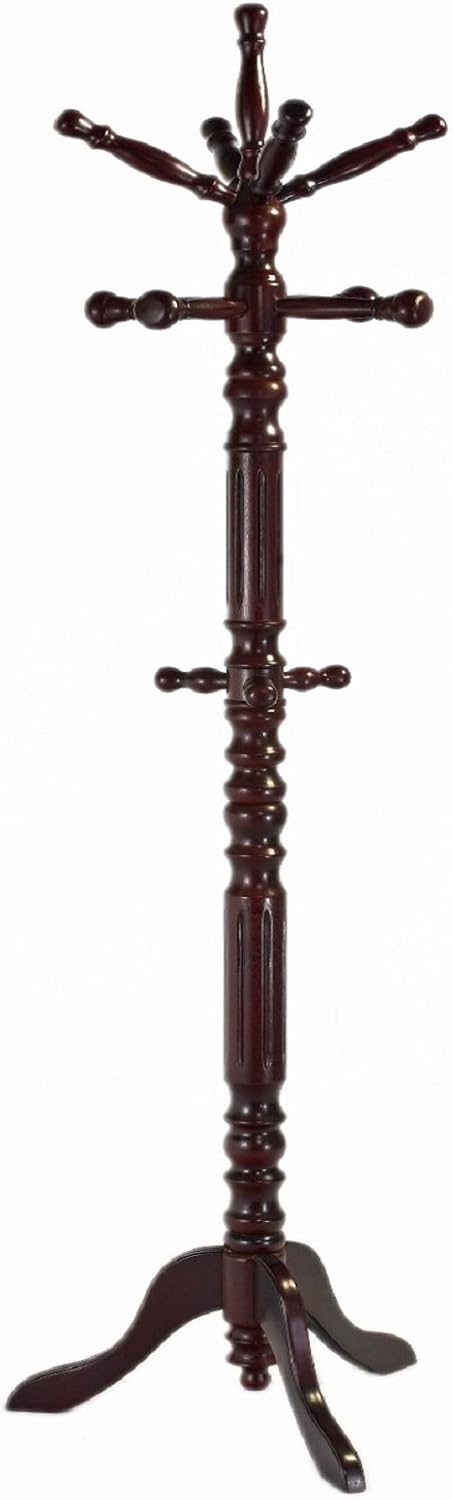 Frenchi Home Furnishing Traditional Spining Top Wooden Coat Rack