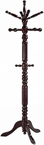 Frenchi Home Furnishing Traditional Spining Top Wooden Coat Rack