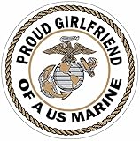 Proud Girlfriend of a U.S. Marine Sticker 5