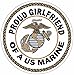Proud Girlfriend of a U.S. Marine Sticker 5