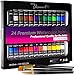 Watercolor Paint Set With 24 Premium Watercolor Paint Tubes And 5 Brushes - The Perfect Painting Kit for Adults, Beginners, Students Or Professional Artists